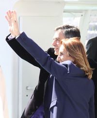 Danielle Milon accompagne François Fillon en visite à Cassis pour le lancement du Parc national