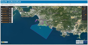 Carte interactive du Parc National des Calanques